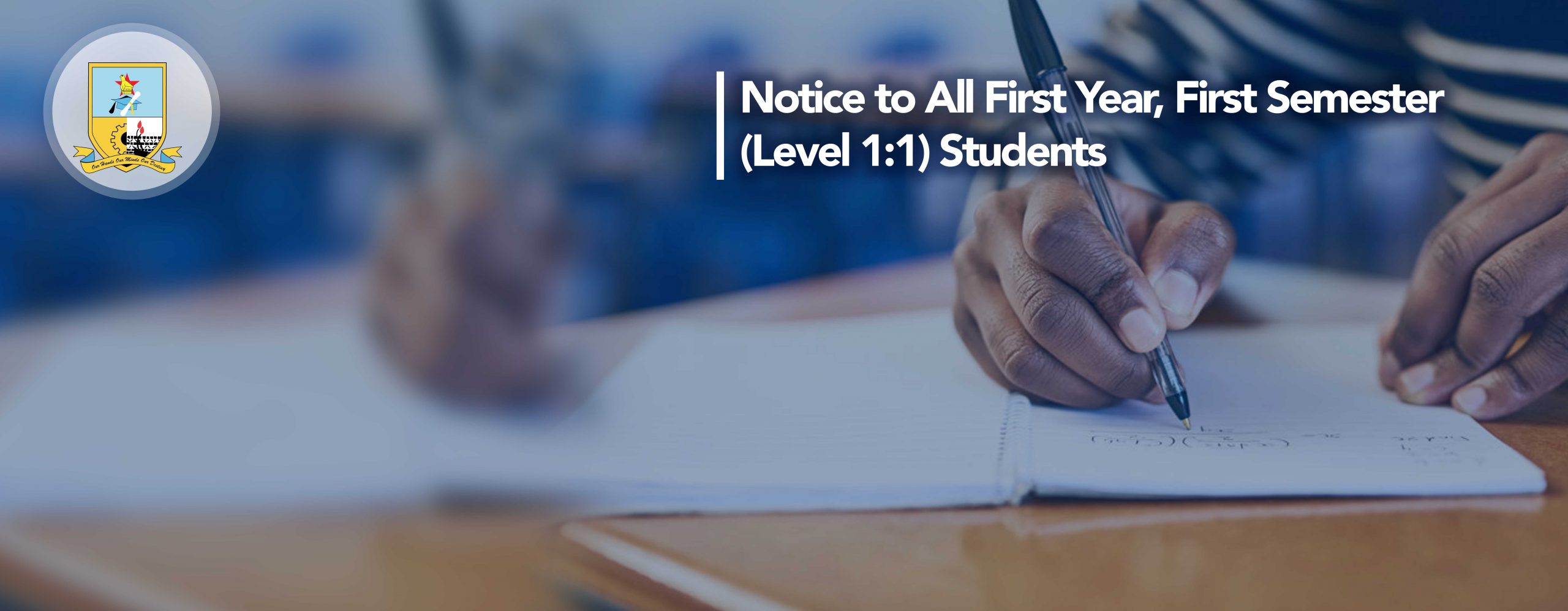 NOTICE TO ALL STUDENTS WEB BANNER